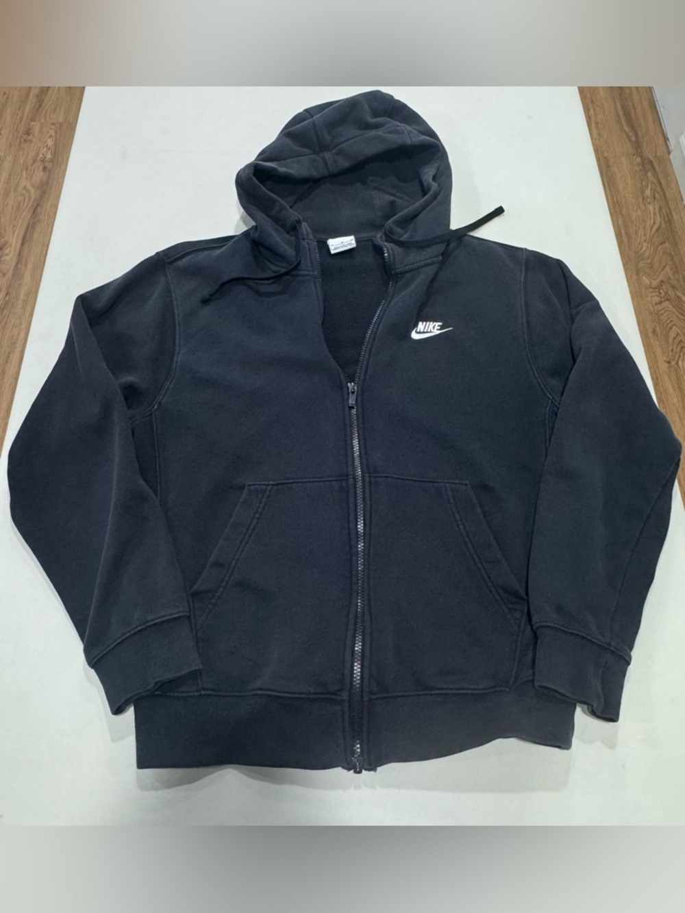 Nike Sportswear Club Fleece Full Zip Hoodie Sweatshirt Mens Small Black Swoosh